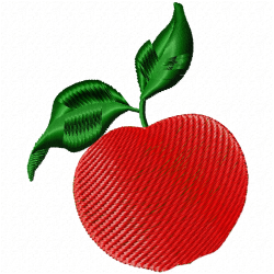 Apple Embroidery Design 7
